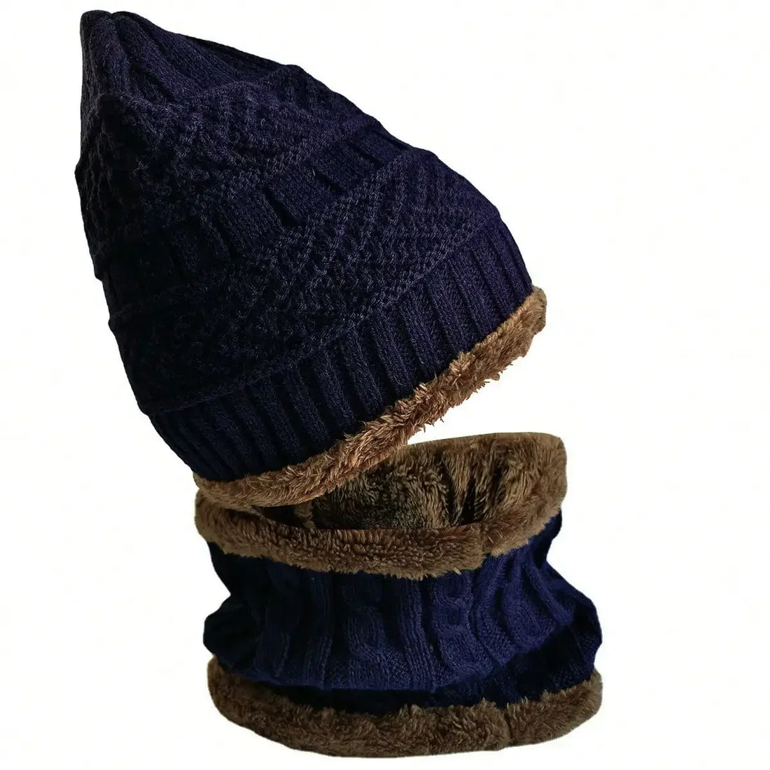 Beanie Cap Set-Woolen Cap & Neck Warmer