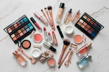 beauty items ki collection ka lea image creat karo